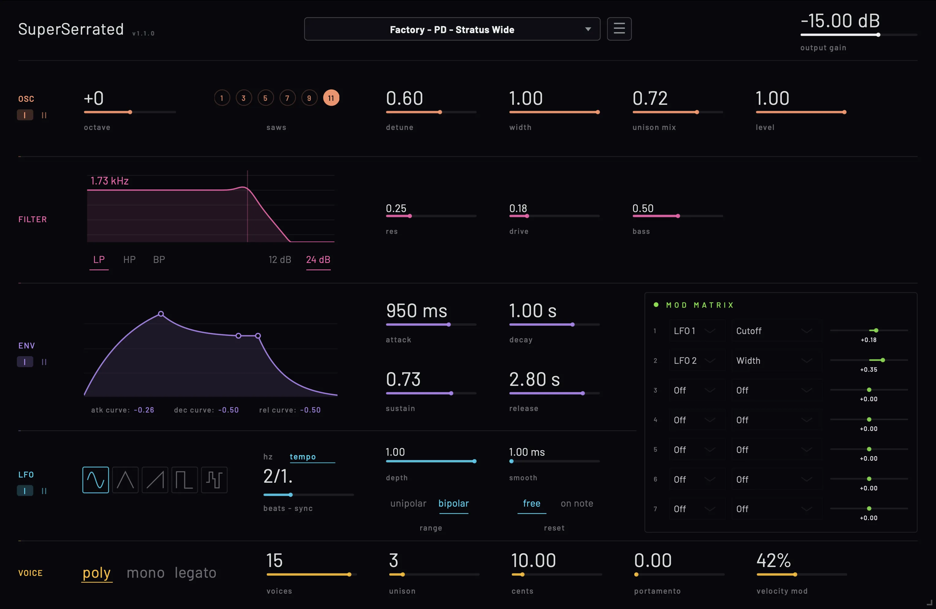 SuperSerrated interface screenshot enlarged